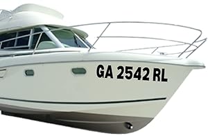 ByteSize Custom Boat Registration Decals for Clear Number Display Wherever You Roam