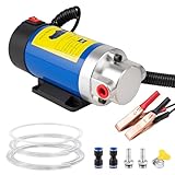 12V 100W Oil Extractor Pump, Engine Oil Extractor for Oil Change, Electric Fluid Transfer Pump, Fast Self-Priming Pump for Motor Oil, Gear Oil, and ATF, Fit Car, Mower, Boat, Motorcycle