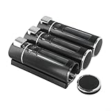 Juego de dispensador de jabón de pared 3 en 1 para baño con gran capacidad de 400 ml, material ABS y diseño transparente para hoteles, negro (negro)
