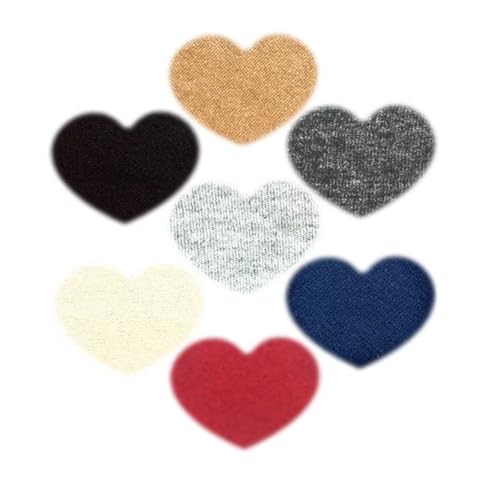 One Piece% Love Heart Cashmere Patch in Classic Color, Iron-On Remove Adhesive Backing to Sew Instead, Love Heart Patch for Sweater Hole Repair or to Customize (Blue Dark, 2 inch)