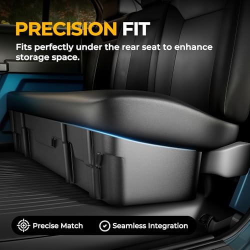 Image of Auto Dynasty Under Seat Storage Box for 15-25 Ford F150 F250 F350 Crew Cab