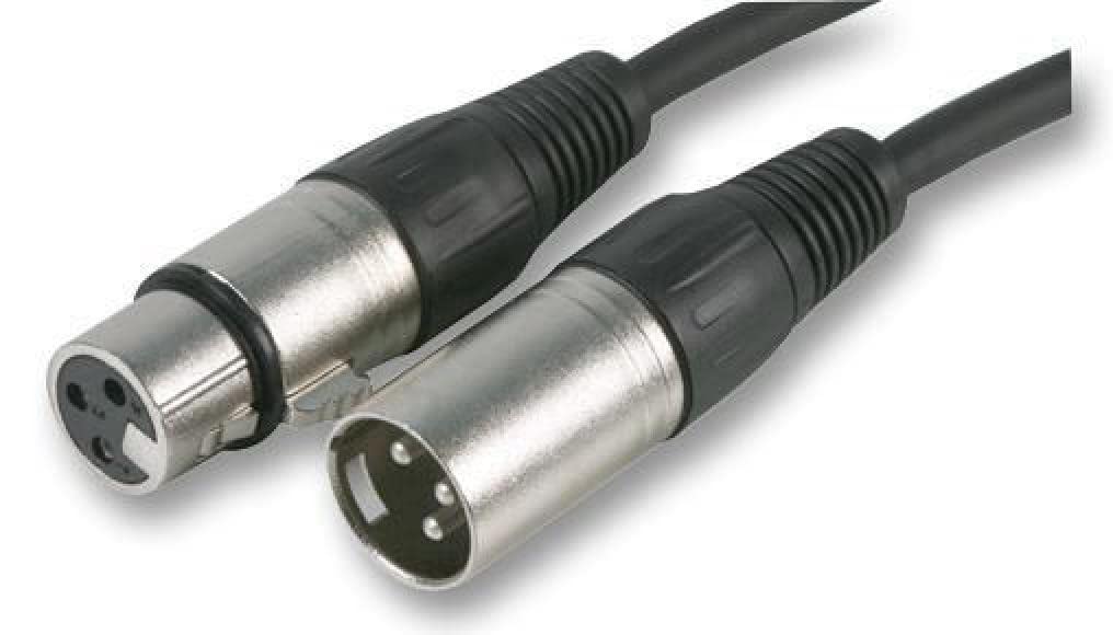 PULSE 10m XLR Microphone Cable, Balanced 3‑Pin Male to Female Lead with Nickel‑Coated Die‑Cast Connectors