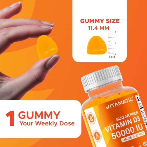 Vitamatic Vitamin D3 50,000 IU Weekly Gummies