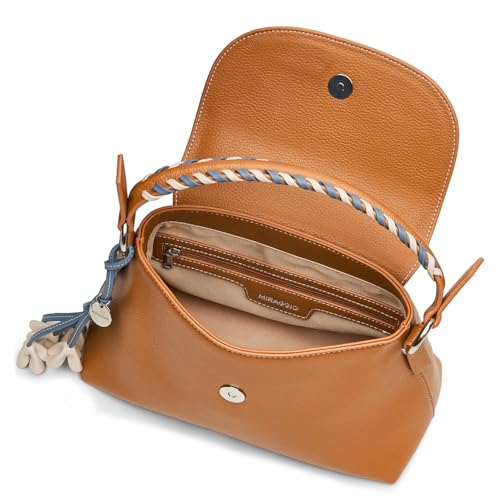 Image of Miraggio Summer Scoop Top Handle Satchel Handbags For Women With Adjustable & Detachable Crossbody Sling Strap | Handbag For Woman For Daily Use | Women Purse Handbag | Gift Items