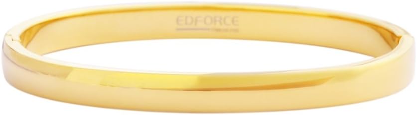 Women's Stackable Bangle Bracelet Hinged Oval-Shape