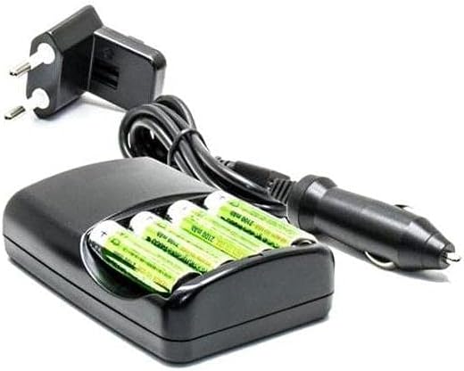 Nokta AC & Car Charger and 4x AA Rechargeable Batteries Kit for Impact, Racer 2, Gold Racer Metal Detectors