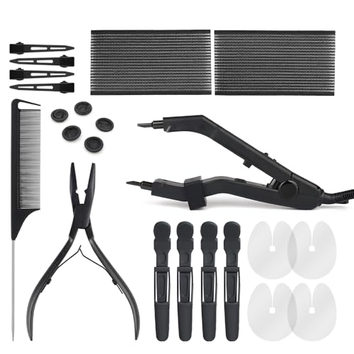 Protector térmico acrílico y conector de fusión para extensiones de queratina