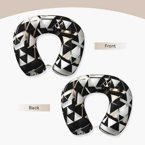 Almohada de poliéster para cuello negra ajustable miniatura 3