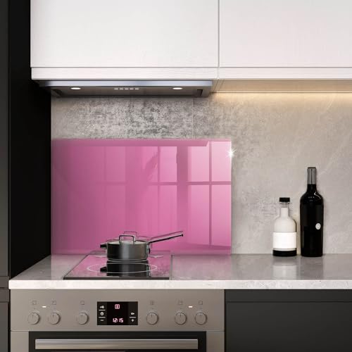 Plaque de protection induction 80x52cm rose Wallfluent