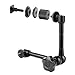 ChromLives 11'' Magic Arm, Articulating Magic Friction Arm Adjustable w/Hot Shoe Mount 1/4'' Tripod Screw Compatible with DSLR Camera Rig/LCD/DV Monitor/LED Lights/Flash Light/Microphone/DJI Osmo