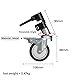 AMBITFUL 3X Professional C Stand Wheels Install Diameter of 25mm, C Stand Wheels 75mm Diameter 360° Adjustable with Locking Function Light Stand Wheels for Photo Video Studio Shooting