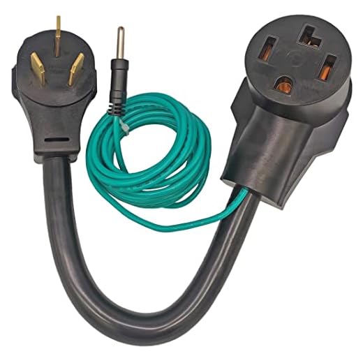 Fullsky FC-105143G Welder Plug Adapter Cord 3 Prong to 4 Prong NEMA 10-50P to 14-30R, 30Amp 125/250V