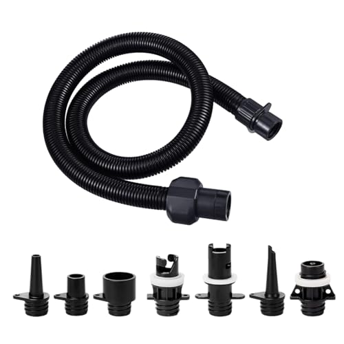 Paddle Board Pumps Adapter Hose Replacement Kayak Air Pumps Tube with 7 Air Valves Nozzles Electric Air Pumps Accessories