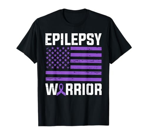 Epilepsy Warrior apoya la bandera de EE. UU. Camiseta