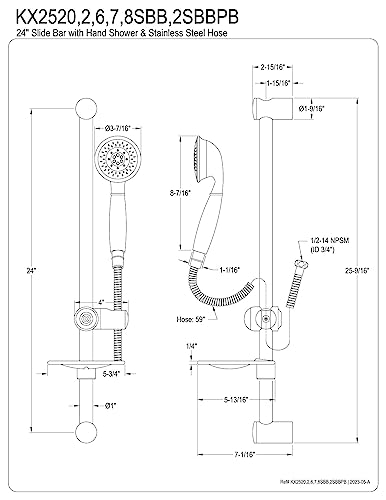 Kingston Brass Kx2522Sbb Showerscape Hand Shower Set, Polished Chrome #TOP5
