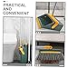 MAGICLULU Long Handle Broom and Dustpan Set Heavy Duty Stand-up Cleaning Kit for Home and Office Ergonomic Design with Self-Cleaning Dustpan Teeth for All Floor Surfaces
