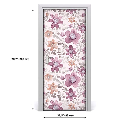Papier peint sur la porte pour masquer les imperfections mural