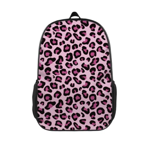 Leopard Print Backpack 17 Inch Large Capacity Casual Daily Commuter Backpack