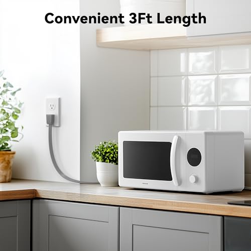 BN-LINK 3 ft Appliance Extension Cord 15-Amp Heavy Duty Power Cord, 14/3 SPT-3, 3 Prong Grounded Flat Plug, for Indoor Air Conditioner, Refrigerator and All Major Appliances by BN-LINK - Used condition - Image 6