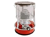 Petroleumverwarming H-359-TO, 2250 W, kantelbeveiliging, 19 uur gebruiksduur, voor tent, luifel, serre en overkapping, mobiele warmtestraler, bereik 15 m², 3 l tank, rood