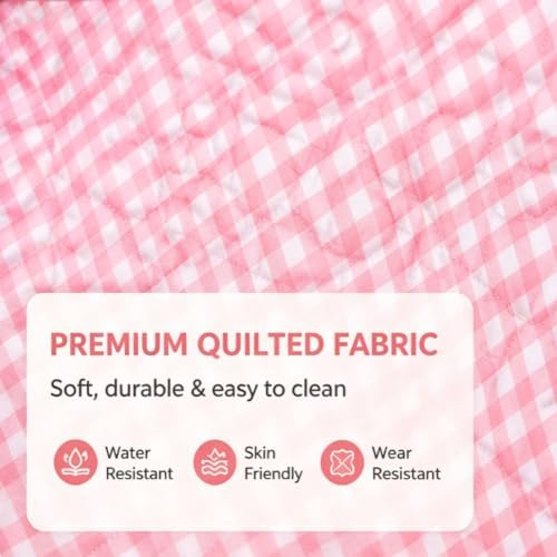 Double-Layer Quilted Wipes Bag Portable Wipe Holder, Ruffle Double-Layer Diaper and Wipes Pouch, Baby Wipes Travel Case Quilted, Reusable Small Hanging Diaper Bag, for Stroller, Home, Travel (Blue) - 3