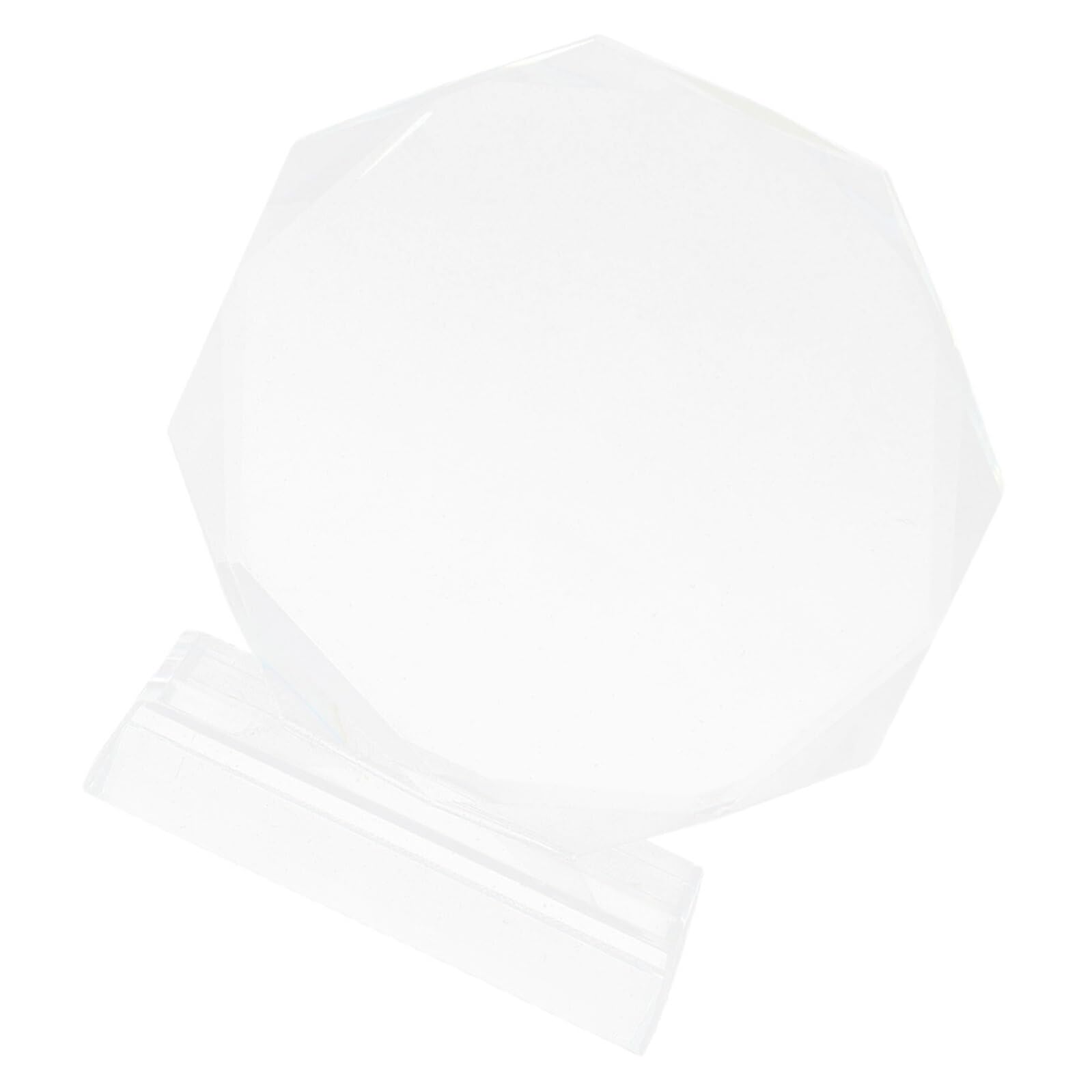 TOYANDONA Trofeo de Cristal Octogonal Transparente 200mm, Placa de Premios Conmemorativa para Empresa, Trofeo de Reconocimiento para Logros y Celebraciones, Premio Duradero para Oficina
