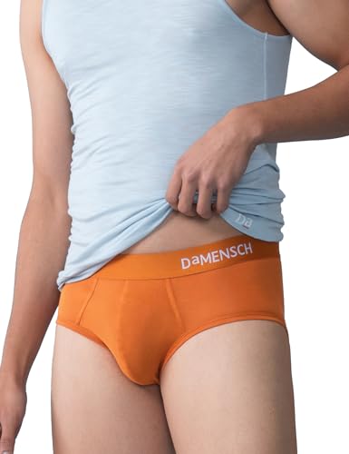 Image of DAMENSCH Modal Regular Fit Solid Brief Underwear Anti-Bacterial Moisture Wicking Breathable Microfibre Waistband Deo-Soft Briefs for Men