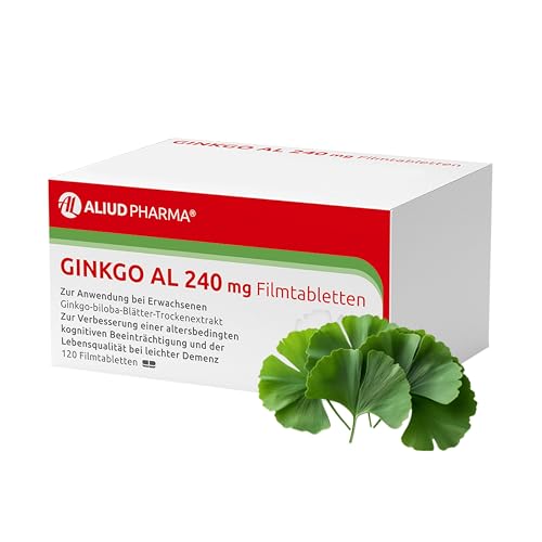 ALIUD PHARMA Ginkgo AL 240 mg, 120 Filmtabletten: Ginkgo-biloba-Blätter-Trockenextrakt, bei leichter Demenz