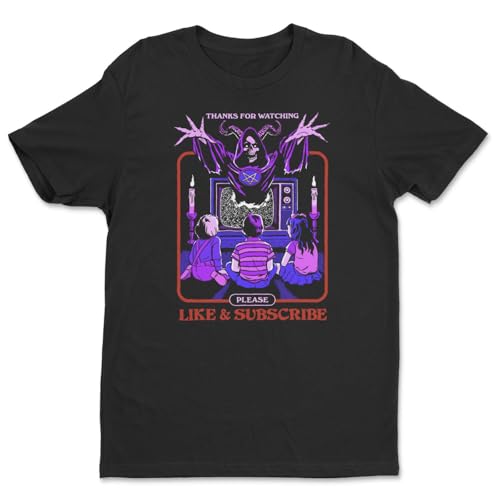 T-shirt Steven Rhodes noir pour homme taille Small avec visuel rétro