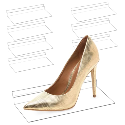 Présentoirs pour panneaux à lattes transparents et support mural solide de chaussures