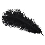 Treasure Gurus Black Dyed Long Ostrich Plume Feathers Pirate Steampunk Fancy Hat Feather Plumes