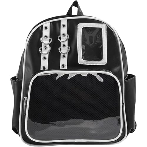 Mini mochila ita con bolsillo transparente para pines y diseño comodo de bolso de hombro 2