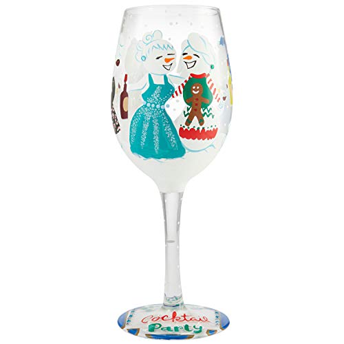 ENESCO Designs by Lolita Holiday Cocktail Party copo de vinho artesanal, vidro, multicolorido