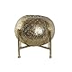 PORTAVELA METAL CRISTAL 24X24X20 DORADO