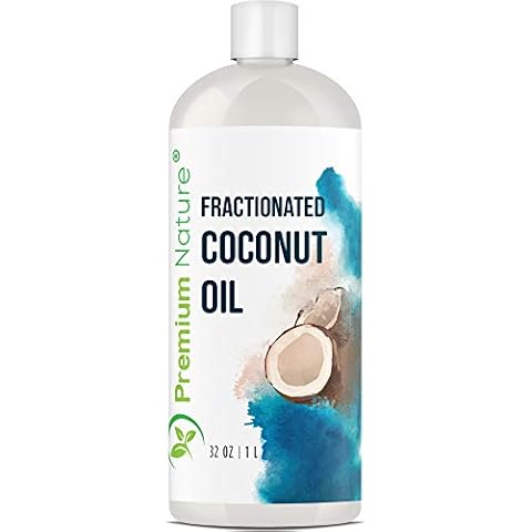 Premium Nature Fractionated Coconut Oil Massage Oil Carrier Oil for Essential Oils Mixing Dry Skin Moisturizer Fractionated Coconut Oil for Essential Oils for Skin Coconut Massage Oil 32 oz Cover