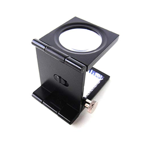 Lupa Conta Fios Alumínio Com Luz Ampliação 8x Escala 25mm TH9005A