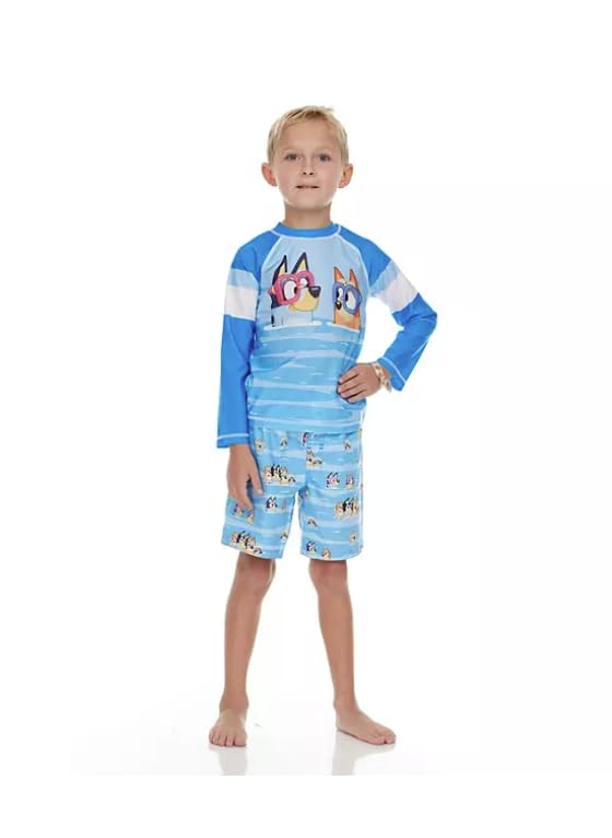 Character Toddler Boys 2-Piece Rashguard and Swim Trunk Set3