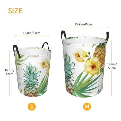 Panier à linge imprimé ananas grand volume pour couvertures