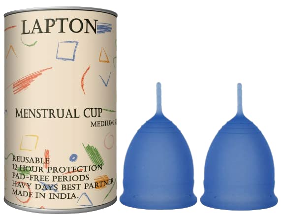 Lapton Blue Color Reusable Silicone Fabric Medium Size Menstrual Cup Pack of 2 (Blue_Medium_15 ML)(box-01-M_Blue_P2) (B0BYDPY37X) Amazon Price History, Amazon Price Tracker