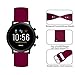 Qiyiguo Compatible for Samsung Galaxy Watch 3 45mm /Galaxy Watch 46mm Band, Replacement 22mm Solid Color Watch Band for Fossil Men's Gen 5 Smartwatch (Julianna/Carlyle/Garrett)/ Gen 5E, Wine Red(S)