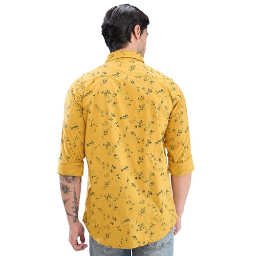 Image of Spykar Men's Slim Fit N /A Full Sleeve Printed Casual Shirts