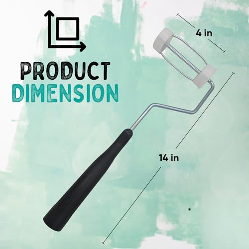 Unvert 4 Inch Paint Roller Frame, for Walls, Ceiling on All Surfaces 4-Wire Cage Frame, Choose 9" / 7" / 4" / 3" (12 Pack) by UNVERT - Image 3