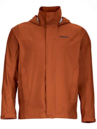 Marmot Men's PreCip Lightweight Waterproof Rain Jacket, Dark Rust, Small