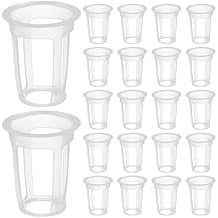 100 Pcs 1.77 Inch Slotted Net Pots Reusable Planting Cups for Hydroponic Grow Systems Small Mesh Nursery Baskets for Seedling Cultivation Home Gardening Vegetables Flowers