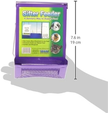 Ware Manufacturing 5-Inch Sifter Pet Feeder with Lid (Assorted Colors).