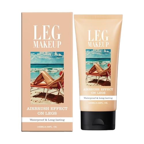 Maquillaje Pierna Cubrir Venas, Comprobador Cobertura Completa Pierna 100ML, Duraderas Corrector Maquillaje Piernas Impermeables Sin Transferencia Para Piel Madura