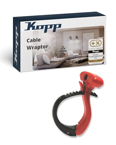 Kopp CABLE WRAPTOR L - Innendurchmesser 45–74 mm & Tragkraft bis 40 kg - Mit lösbarem Verschluss & Beschriftungsfläche - UV-stabil & halogenfrei - Kabel, Leitungen & Schläuche bündeln