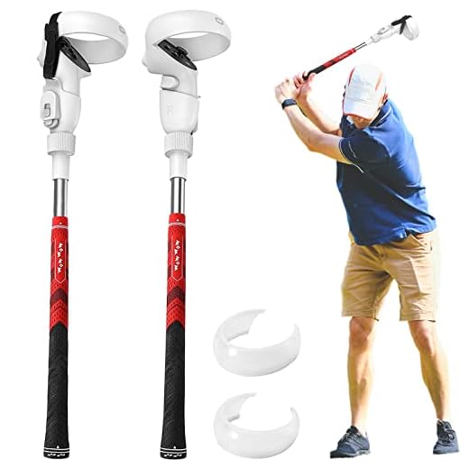 VR Golf Club Attachment Compatible with Oculus Quest 2 Accessories, Golf Club Adapter Compatible with Meta Quest 2, 2pcs VR Golf Club Handle Accessories Compatible with Quest 2 Controller Grips