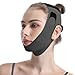Anti Snore Chin Strap for Sleeping & Cpap Users, Comfortable Adjustable Snoring Solution, Durable Reusable Elastic Cpap Chin Strap to Keep Mouth Closed While Sleeping (Black)