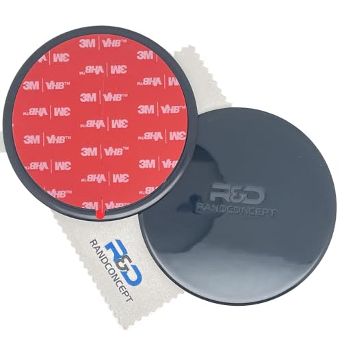 Randconcept - 95mm Adhesive Dashboard Pad Mounting Disk with Adhesive for Suction…